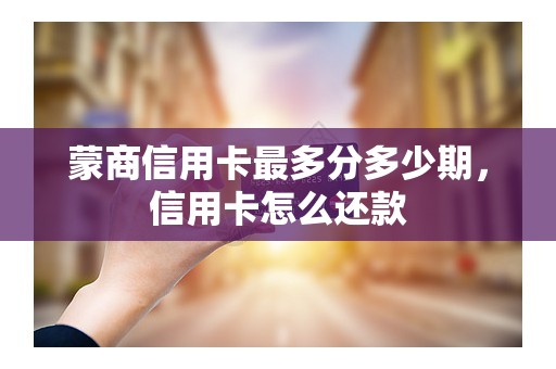 蒙商信用卡最多分多少期，信用卡怎么还款