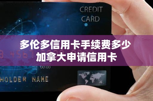 多伦多信用卡手续费多少 加拿大申请信用卡