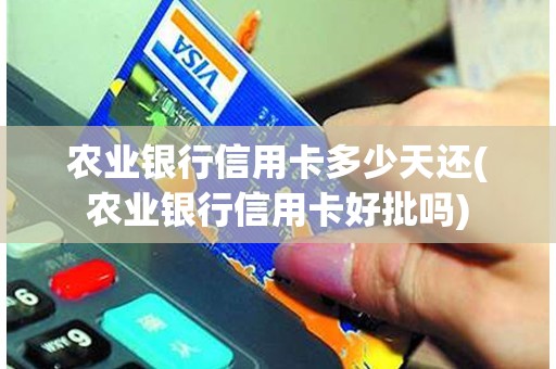 农业银行信用卡多少天还(农业银行信用卡好批吗)