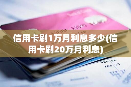 信用卡刷1万月利息多少(信用卡刷20万月利息)