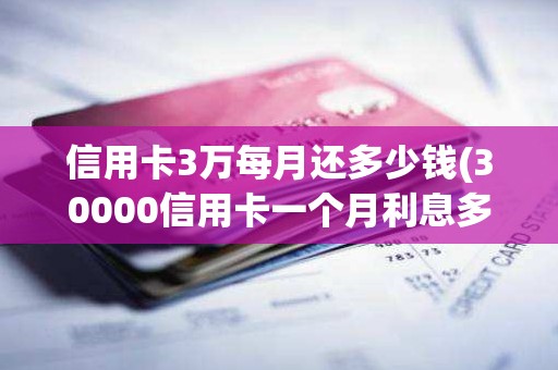 信用卡3万每月还多少钱(30000信用卡一个月利息多少)