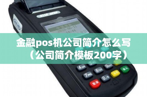 金融pos机公司简介怎么写（公司简介模板200字）