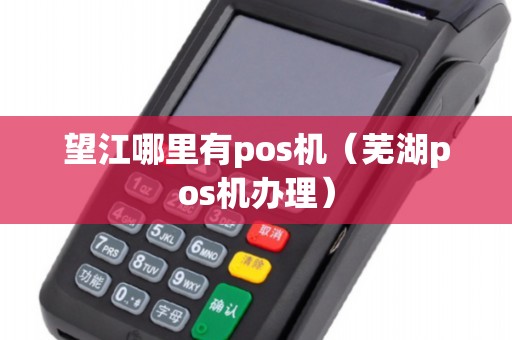 望江哪里有pos机（芜湖pos机办理）