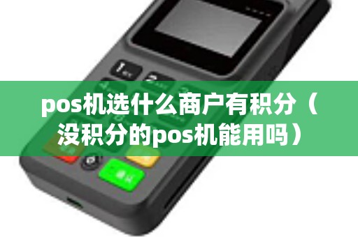 pos机选什么商户有积分（没积分的pos机能用吗）