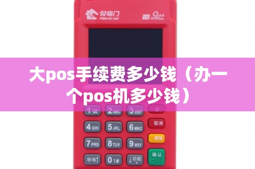 大pos手续费多少钱（办一个pos机多少钱）