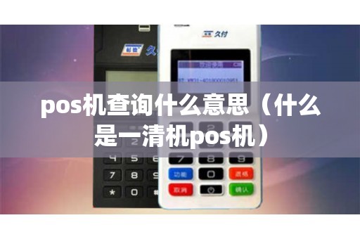 pos机查询什么意思（什么是一清机pos机）
