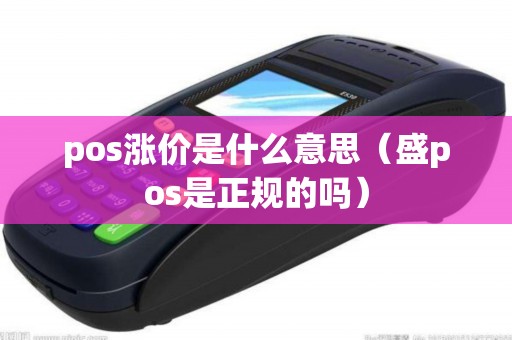 pos涨价是什么意思（盛pos是正规的吗）