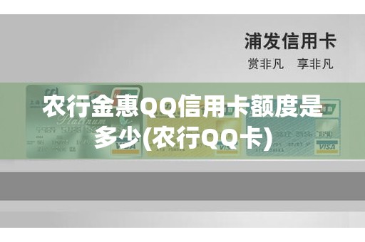 农行金惠QQ信用卡额度是多少(农行QQ卡)