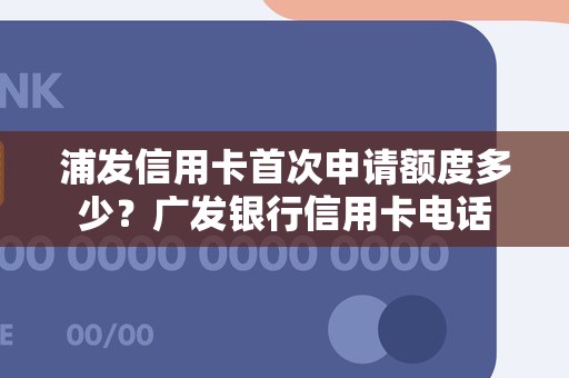 浦发信用卡首次申请额度多少？广发银行信用卡电话