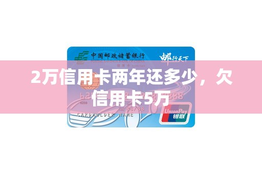 2万信用卡两年还多少，欠信用卡5万