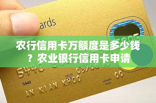 农行信用卡万额度是多少钱？农业银行信用卡申请