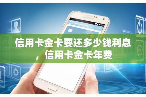 信用卡金卡要还多少钱利息，信用卡金卡年费
