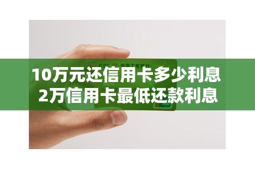 10万元还信用卡多少利息 2万信用卡最低还款利息
