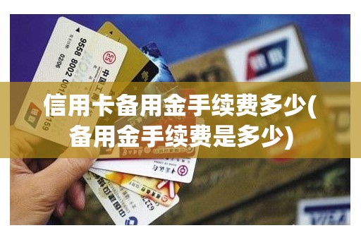 信用卡备用金手续费多少(备用金手续费是多少) 信用卡备用金手续费多少(备用金手续费是多少)
