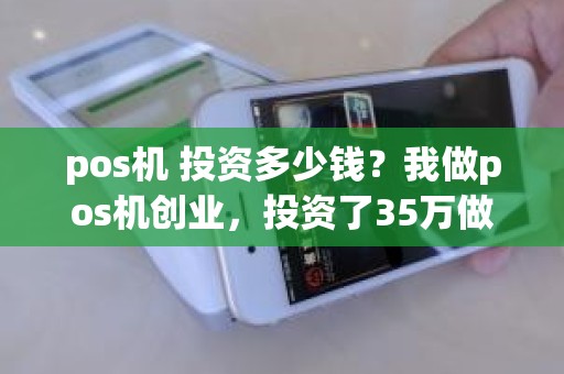 pos机 投资多少钱？我做pos机创业，投资了35万做一级代理，有前途吗
