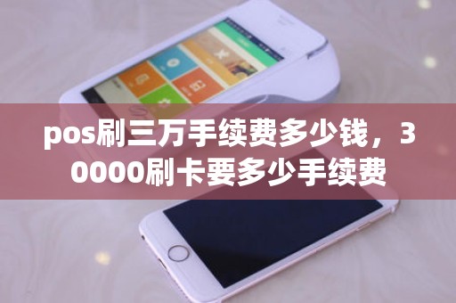 pos刷三万手续费多少钱，30000刷卡要多少手续费