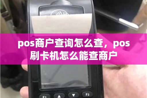 pos商户查询怎么查，pos刷卡机怎么能查商户