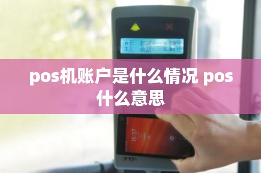 pos机账户是什么情况 pos什么意思