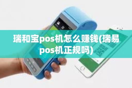 瑞和宝pos机怎么赚钱(瑞易pos机正规吗)