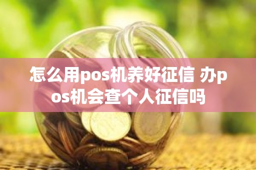 怎么用pos机养好征信 办pos机会查个人征信吗