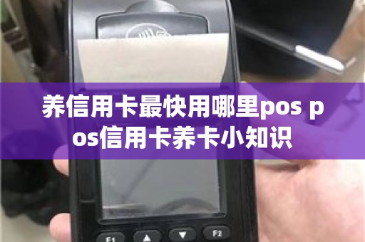 养信用卡最快用哪里pos pos信用卡养卡小知识