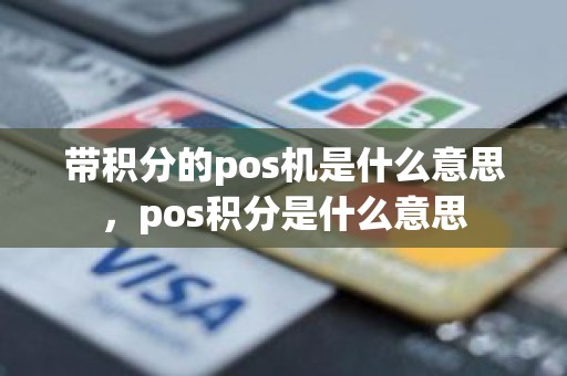 带积分的pos机是什么意思，pos积分是什么意思