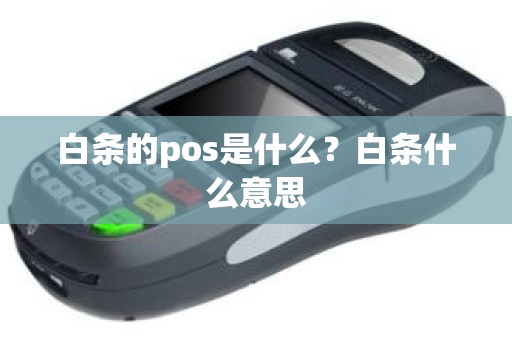 白条的pos是什么？白条什么意思