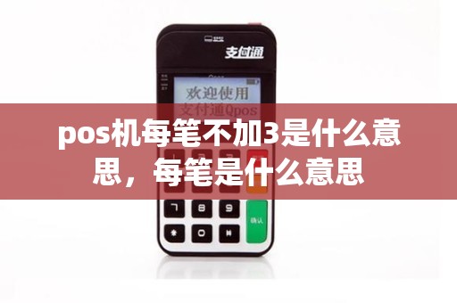 pos机每笔不加3是什么意思，每笔是什么意思