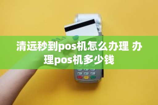 清远秒到pos机怎么办理 办理pos机多少钱
