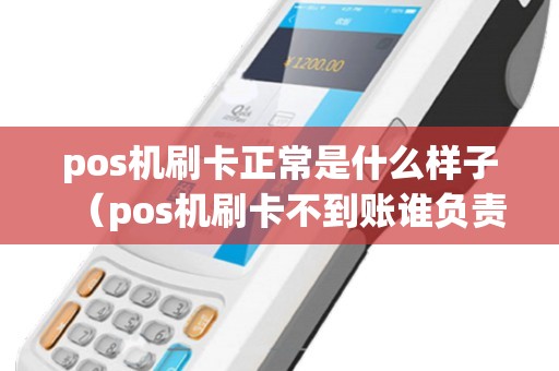 pos机刷卡正常是什么样子（pos机刷卡不到账谁负责）