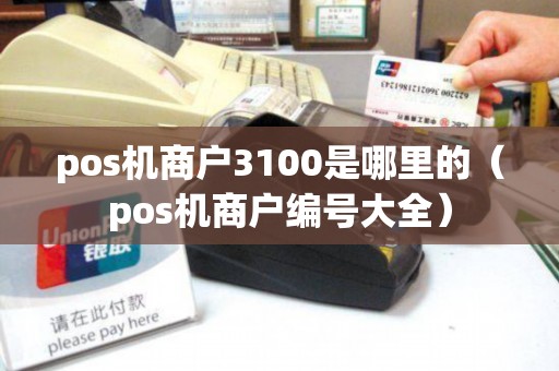pos机商户3100是哪里的(pos机商户编号大全) pos机商户3100是哪里的(pos机商户编号大全)