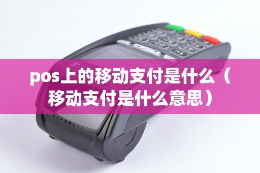 pos上的移动支付是什么（移动支付是什么意思）