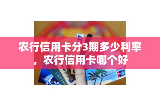 农行信用卡分3期多少利率，农行信用卡哪个好