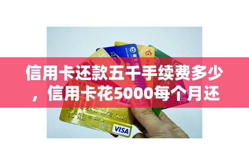 信用卡还款五千手续费多少，信用卡花5000每个月还多少