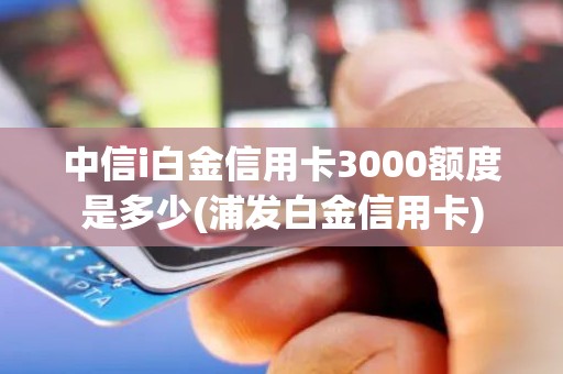 中信i白金信用卡3000额度是多少(浦发白金信用卡)