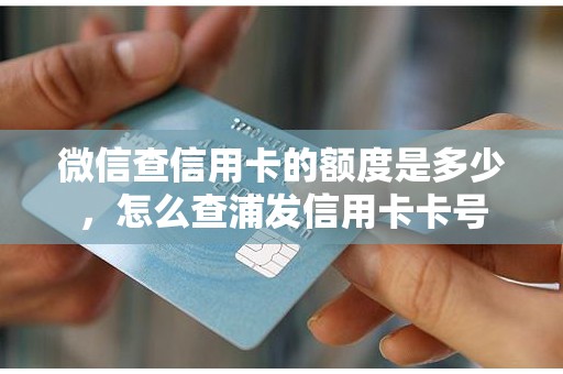微信查信用卡的额度是多少，怎么查浦发信用卡卡号