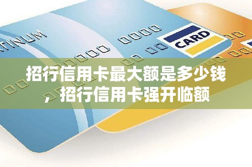 招行信用卡最大额是多少钱，招行信用卡强开临额