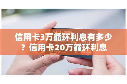 信用卡3万循环利息有多少？信用卡20万循环利息