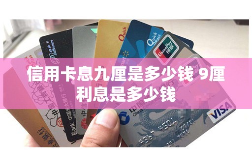 信用卡息九厘是多少钱 9厘利息是多少钱 信用卡息九厘是多少钱 9厘利息是多少钱
