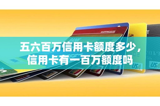 五六百万信用卡额度多少，信用卡有一百万额度吗