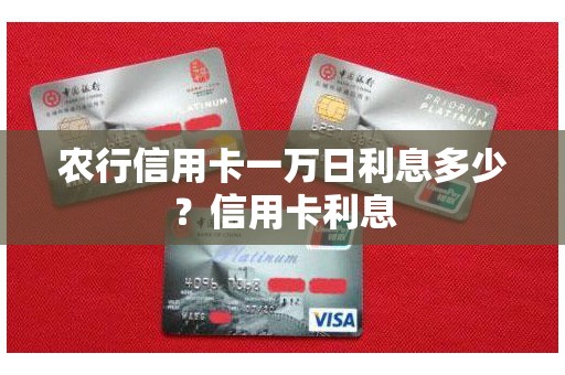 农行信用卡一万日利息多少？信用卡利息