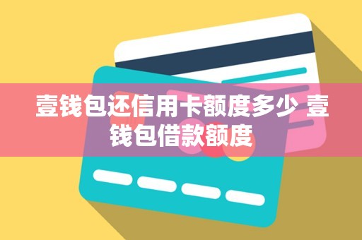 壹钱包还信用卡额度多少 壹钱包借款额度