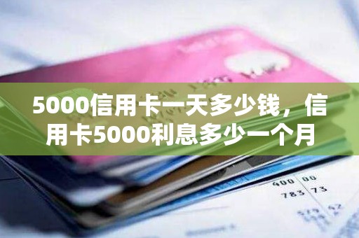 5000信用卡一天多少钱，信用卡5000利息多少一个月
