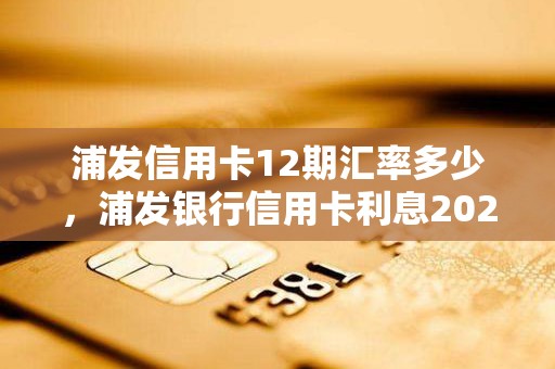 浦发信用卡12期汇率多少，浦发银行信用卡利息2021最新利率