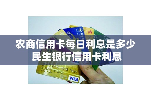 农商信用卡每日利息是多少 民生银行信用卡利息