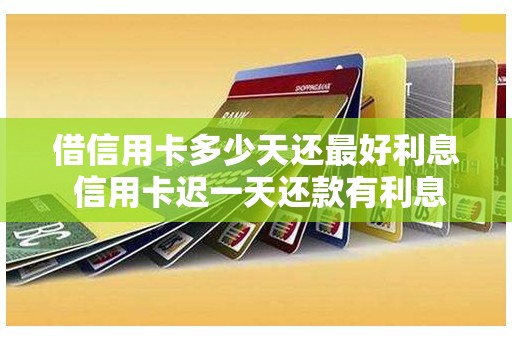 借信用卡多少天还最好利息 信用卡迟一天还款有利息