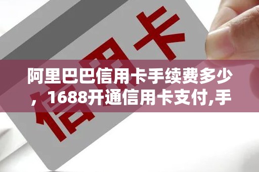 阿里巴巴信用卡手续费多少，1688开通信用卡支付,手续费多少了