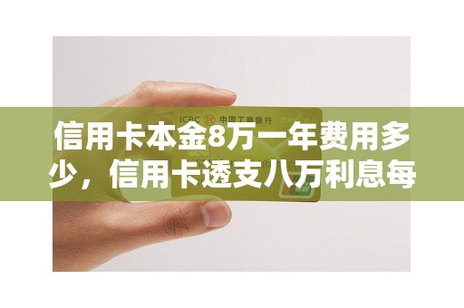 信用卡本金8万一年费用多少，信用卡透支八万利息每月多少钱