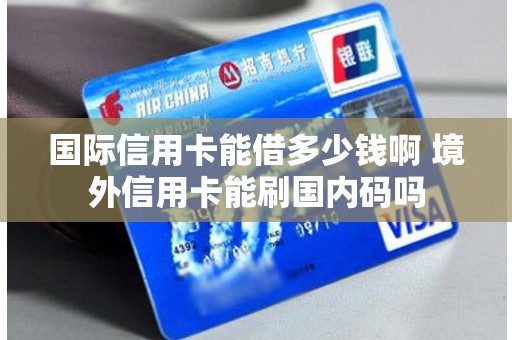 国际信用卡能借多少钱啊 境外信用卡能刷国内码吗
