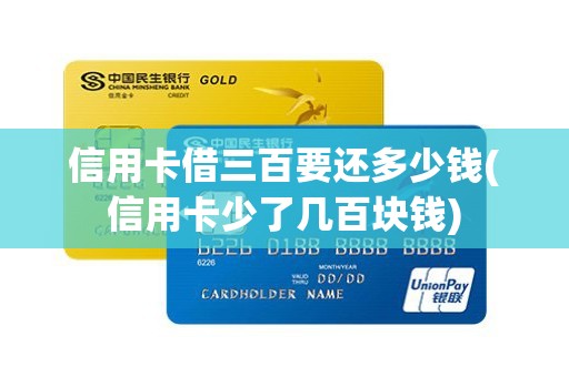 信用卡借三百要还多少钱(信用卡少了几百块钱)